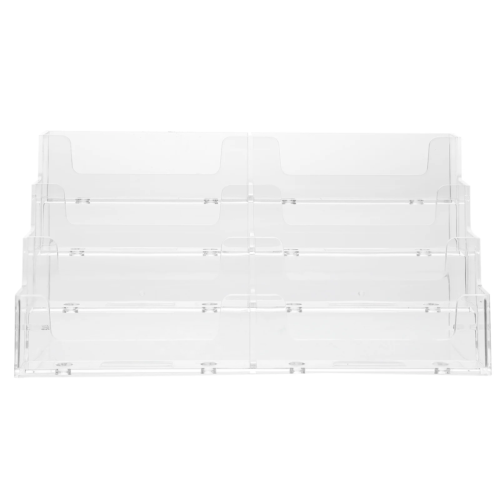 1 قطعة حالة الأعمال شفافة الاكريليك حامل بطاقة الاسم المنظم مكتب صندوق تخزين اللوازم المكتبية بطاقات الأعمال عرض موقف