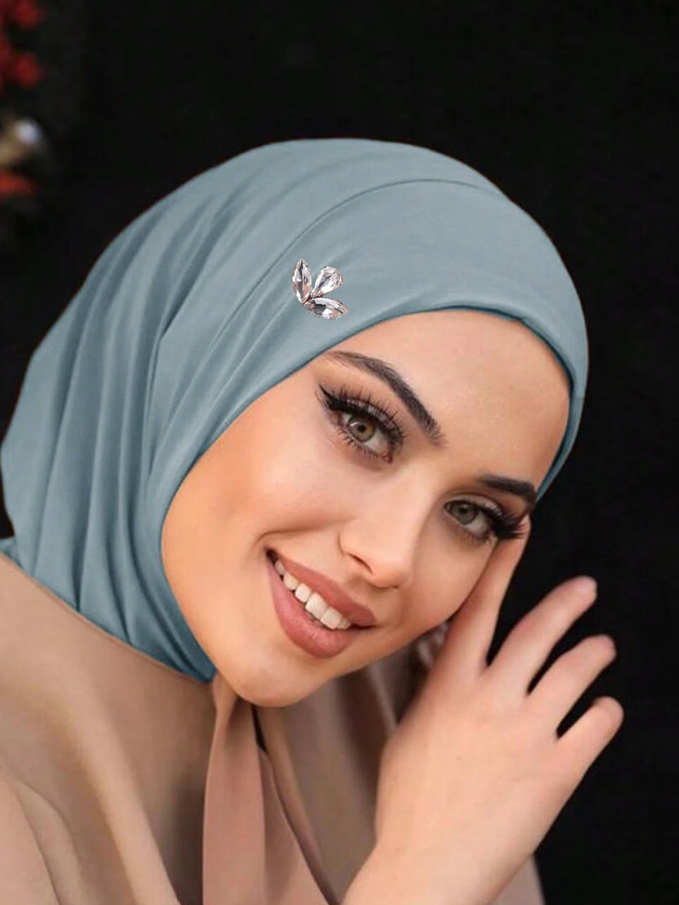 Muslim Islamic Jersey Hijab Rhinestone Scarf Instant Hijabs Headscarfs For Women Head Wrap Shawl Bonnet Hijabs Femme