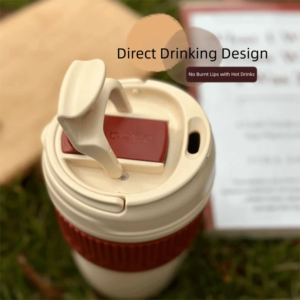 

High Quality Stainless Steel Insulated Cup Portable Large Diameter Design Coffee Mug Sealed Leak Proof Straw Cup Travel