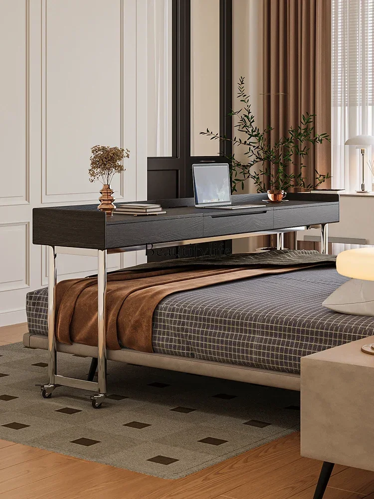 TT Lazy cross bed table household removable bedroom bedside flip dresser computer desk integrated
