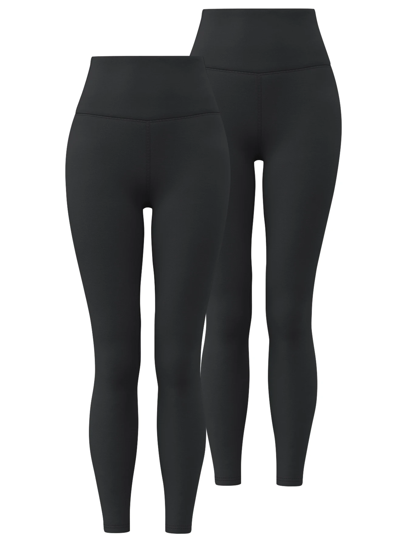 2 Paar sportliche Damen-Leggings mit hoher Taille. Hochelastische Yogahosen. Wandern, Trekking, Fitnessstudio