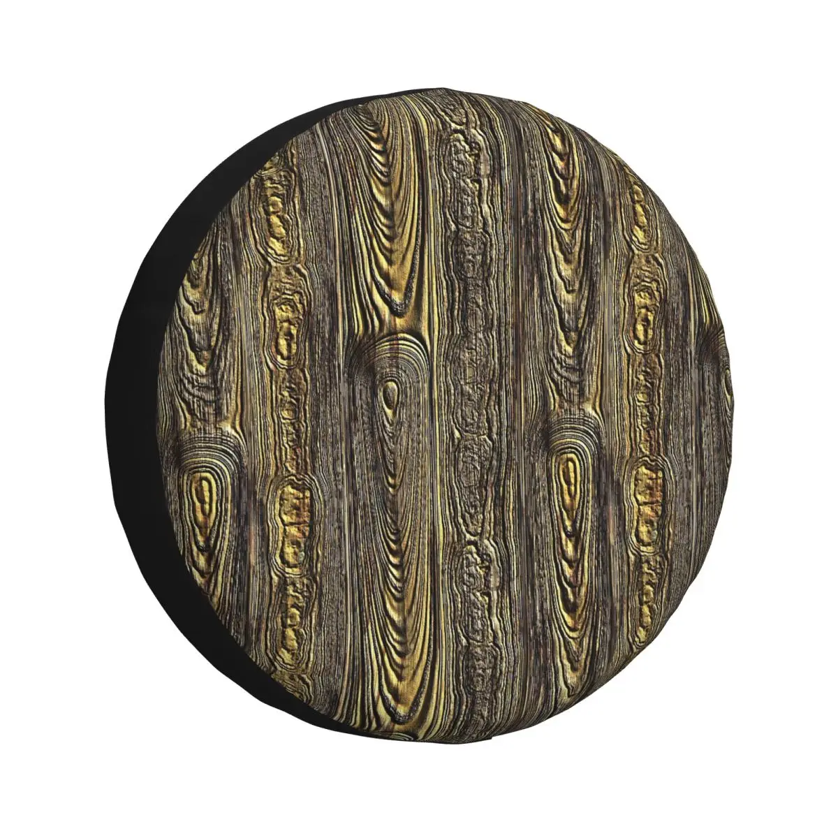 Golden Wood Growth Ring Texture Spare Tire Cover for Jeep Pajero SUV RV Car Wheel Protectors Accessories 14