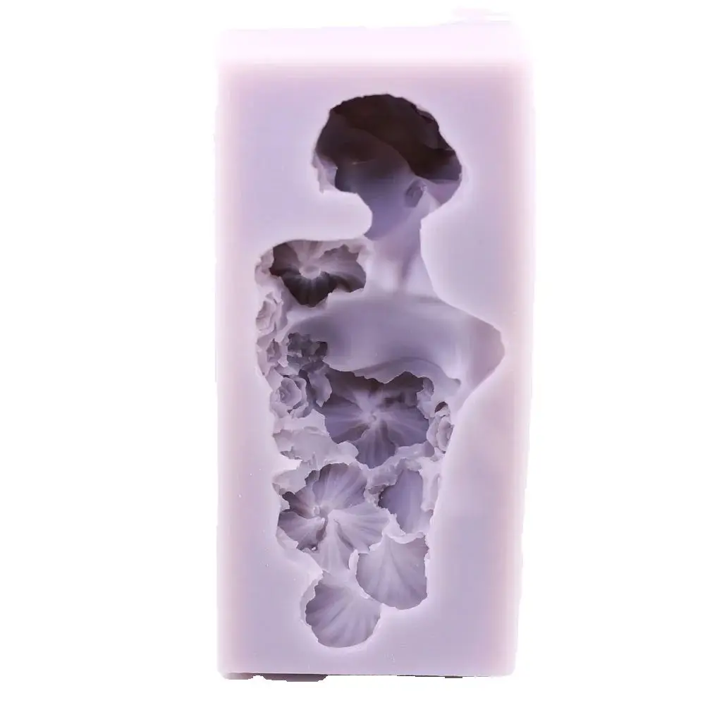 3D Venus Flower Fairy Silicone Mould Home Wall Decoration Craft DIY Wax Soap Resin Cement Plaster Art Mold
