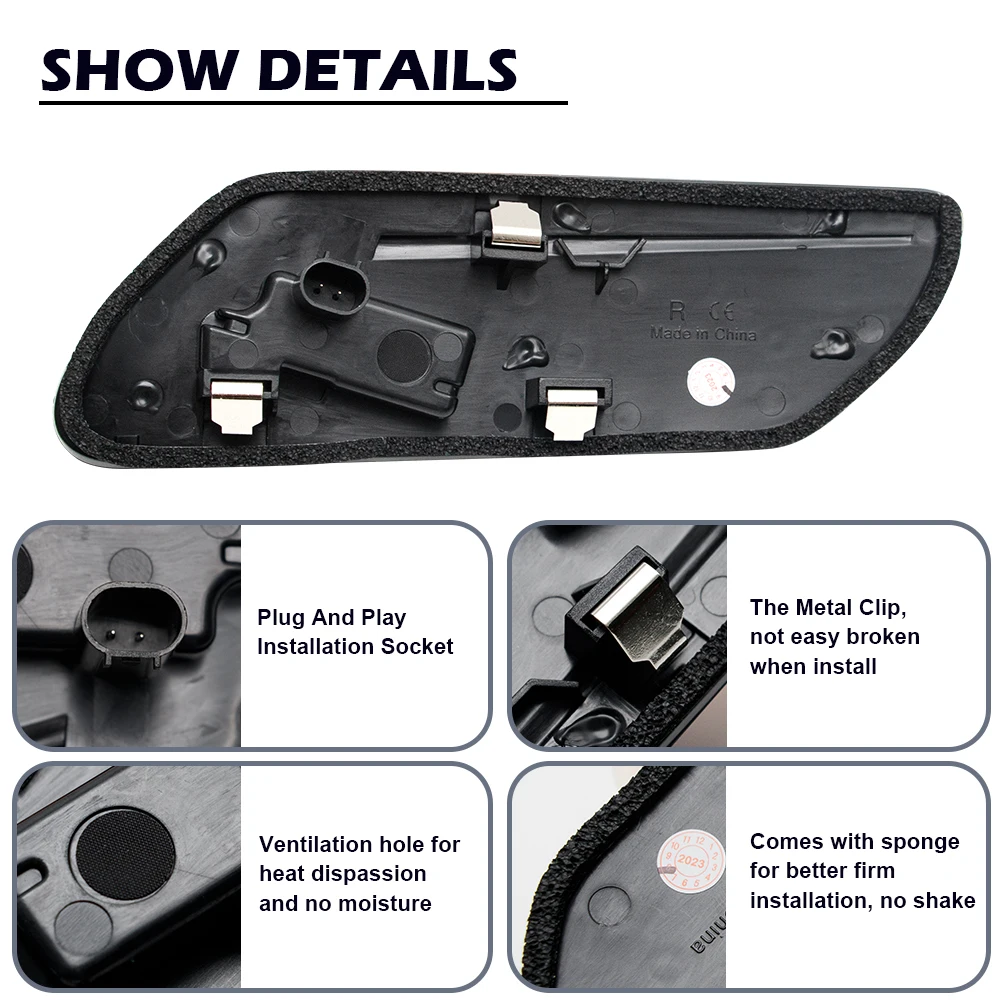 LED Dynamic Side Marker Blinker Light UK Union Jack Style For Mini Cooper F55 F56 F57 2014 2015 2016 2017 2018 2019 2020 2021