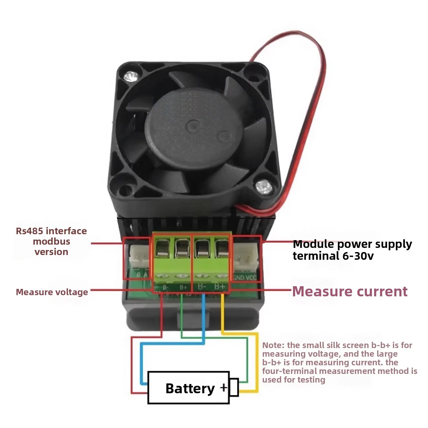 Color Screen Adjustable Constant Current Electronic Load Module Battery Discharge Tester with Modbus Support