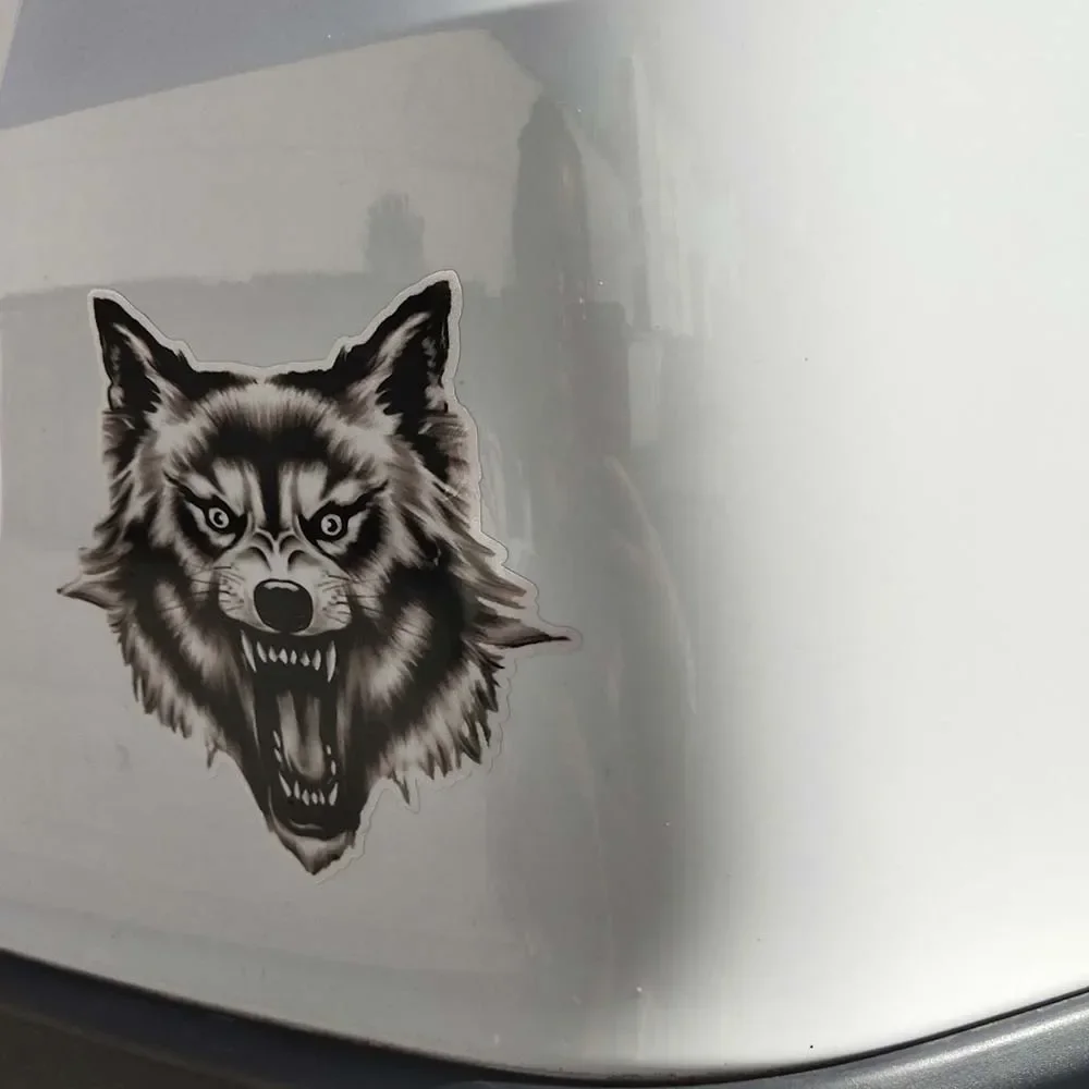 A Ferocious Wolf Quality PVC Car Sticker Decal13.5cm*13.2cm