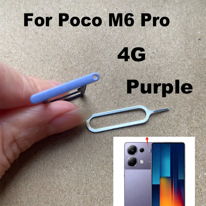 1 SZTUK Taca na kartę SIM do Xiaomi Poco M6 Pro Uchwyt na kartę SIM Adapter gniazda i uchwyt na tacę Micro SD z darmowym wyjmowaniem pinu 4G 5G