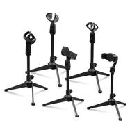 Adjustable Desk Mic Stand Upgraded Table Microphone Stand with Mic Clip for Most Microphone Black