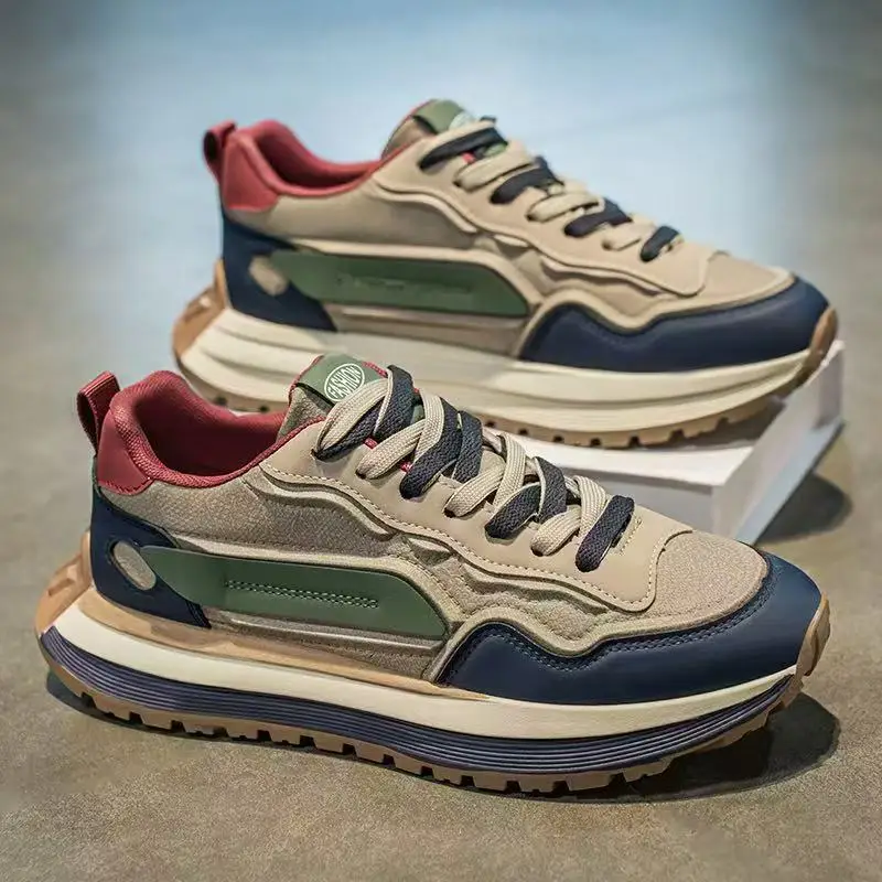 

Мужская обувь, осень 2023, новые повседневные туфли для доски в гонконгском стиле, высококачественные кроссовки на платформе, мужские zapatos de hombre