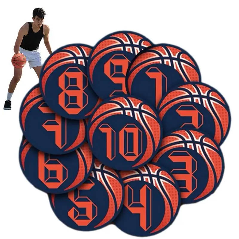 

Numbered Spot Markers Non-Skid Flat Spot Markers Basketball Training Spots Flat Number Dots For Youth & Adult Team Sports