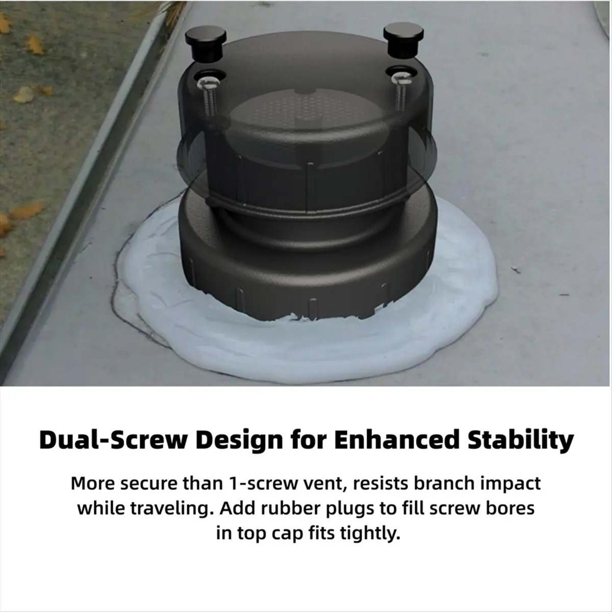 ABKM Metal RV Plumbing Vent Cap Replacement-Aluminum Roof Sewer Vent Cover for 1 to 2-3/8In OD Pipe-Universal TravelTrailer,B