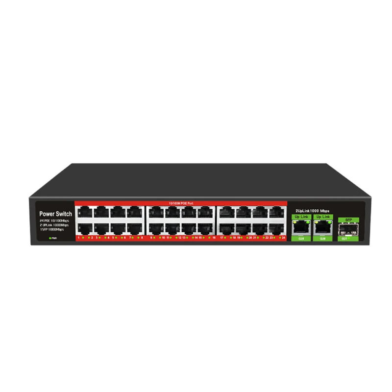 

Factory Manufacturing of High-quality 24 Port 100Mbps Ethernet+2 Upstream Ports+1 SFP/Ethernet Unmanaged Switch