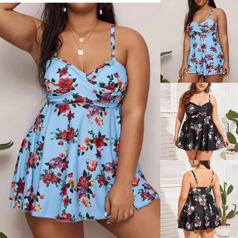 Kobiety Sexy Plus Size Bikini moda wysoka talia damskie stroje kąpielowe w stylu plażowym kostium kąpielowy z nadrukiem wiosna lato