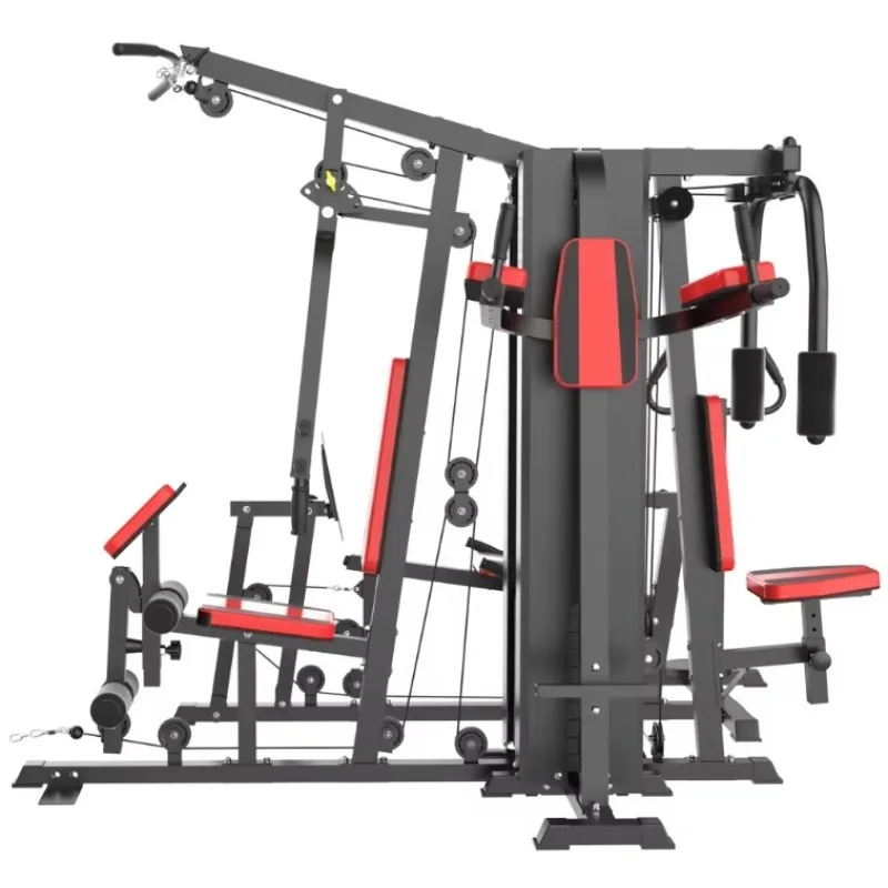 

5-Station Indoor Multi-Functional Combination Gym Equipment, All-in-One Comprehensive Trainer