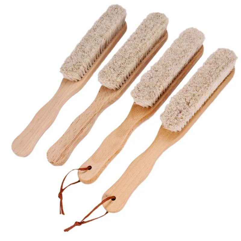 Long Handle Horse Hair Long Handle Soft Shoe Brush Bed Sweeping Brush Coat Cleaning Brush Shoe Polish Brush