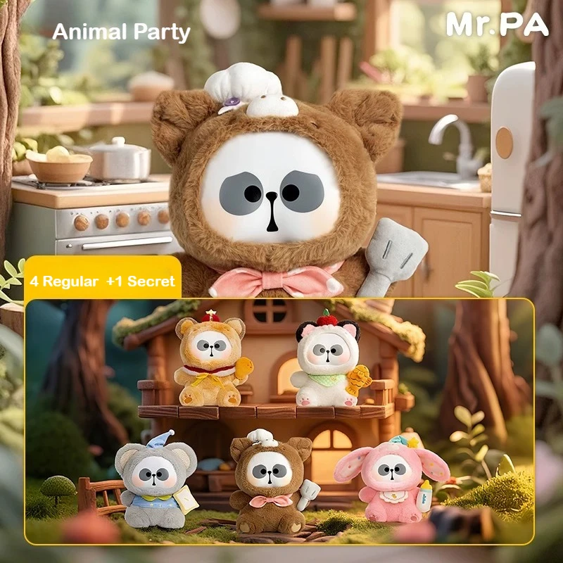 

MR.PA 400% Blind Box Toys Composite Plush Animal Party Cute Beast Company Big Doll Ornament Mystery Box Panda Anime Figure Gift
