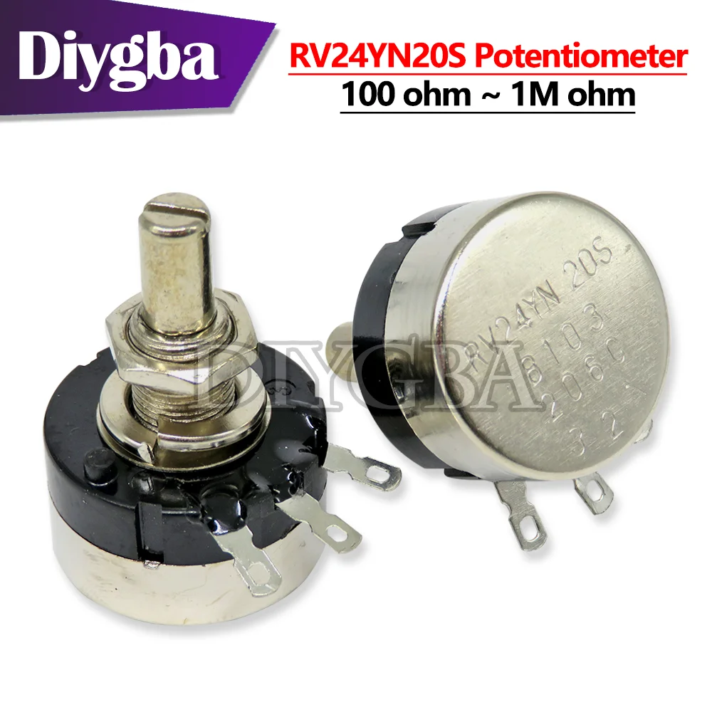 1PCS RV24YN20S 101 102 B103 104 105 201 202 203 204 254 302 303 501 502 503 504 5K 10K 100K 500K 200K 100 ohm Potentiometer