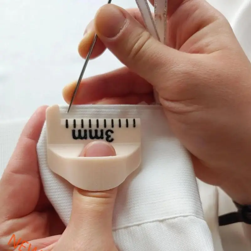 3Pcs Finger Sewing Ruler with Millimeter Scale Patchwork Stitching Aid Quilting Measuring Tool For Sewing Quilting Craft