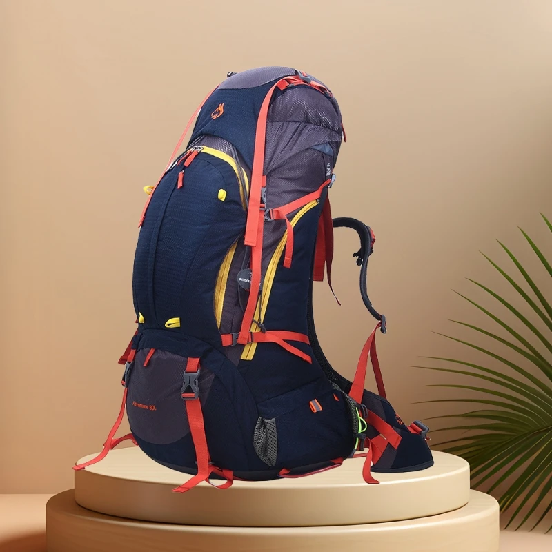 Mochila de escalada al aire libre para hombre y mujer, morral deportivo Unisex de gran capacidad, 80L, tendencia de lujo