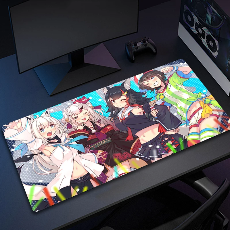 

Hololive HD Print Mouse Pad Nakiri Ayame Anime Gaming Mouse Mat Gamer Large Non-Slip Mousepad Laptop Rubber Computer Accessories