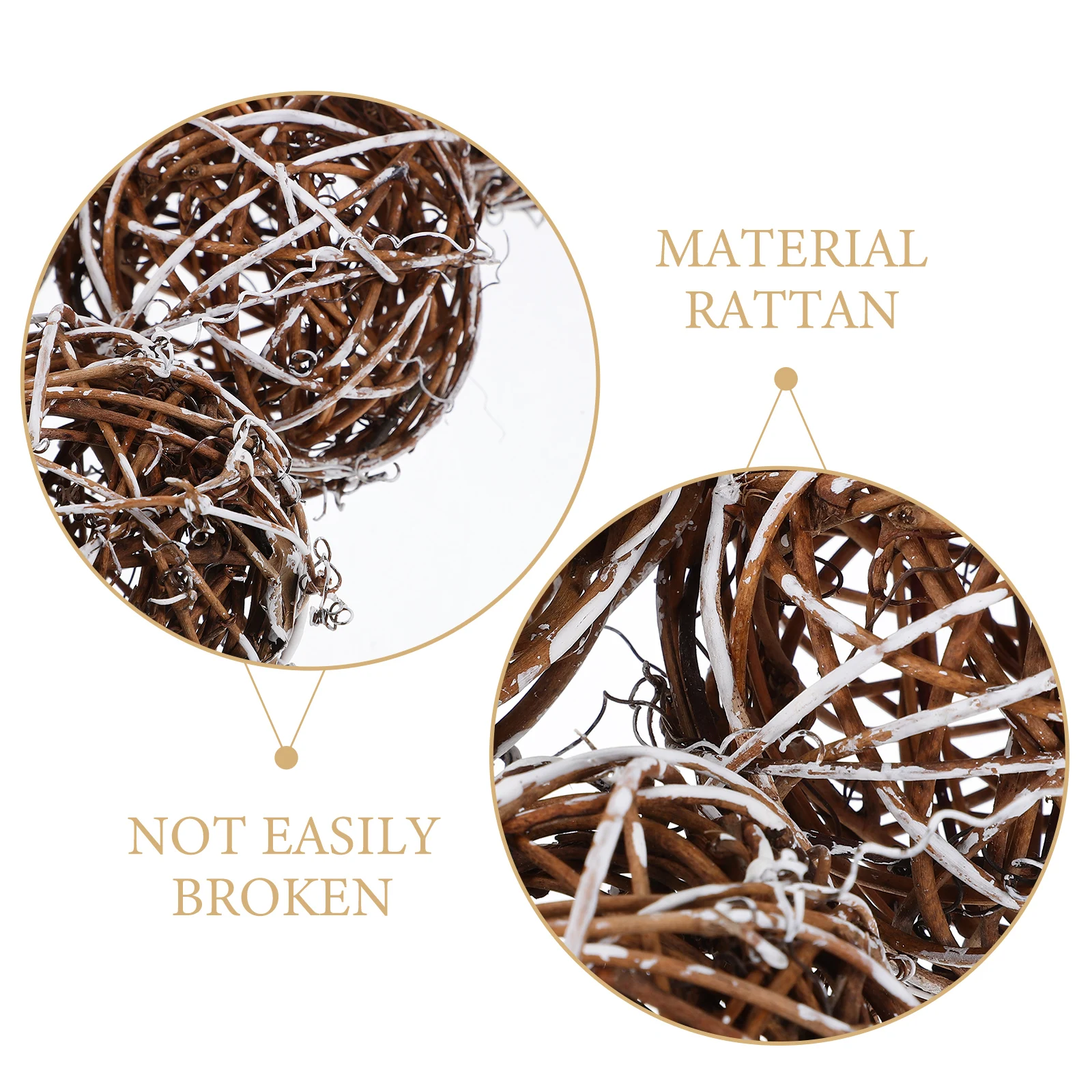 

10 Pcs Ball Ornament Decorative Heart Shaped Rattan Balls Handmade Decoration Vase Filler Bowl Natural Spheres Bathroom