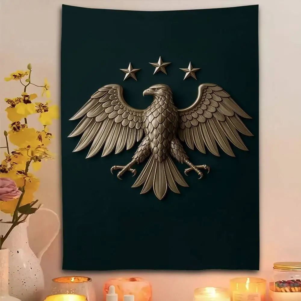 Syrian Eagle Logo Fashion Tapestry Bedroom Living Home Decor Bar Outdoor Festival Wall Hanging Decoration Background Art Banner