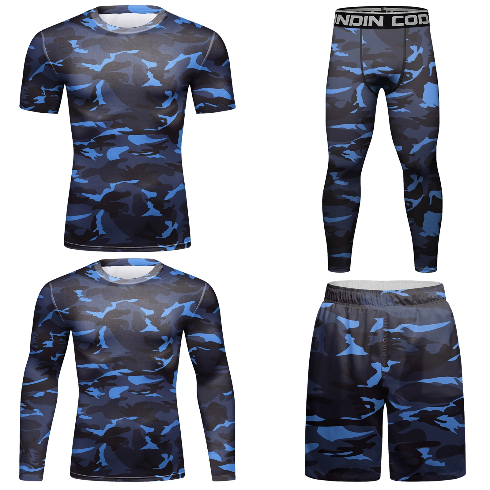 Cody Lundin T-Shirt Compressie Bjj Kickboxing Logo Kleding Paars Rashguard Teakwondo Uniform Fietsen Stretch Pakken Shorts Set