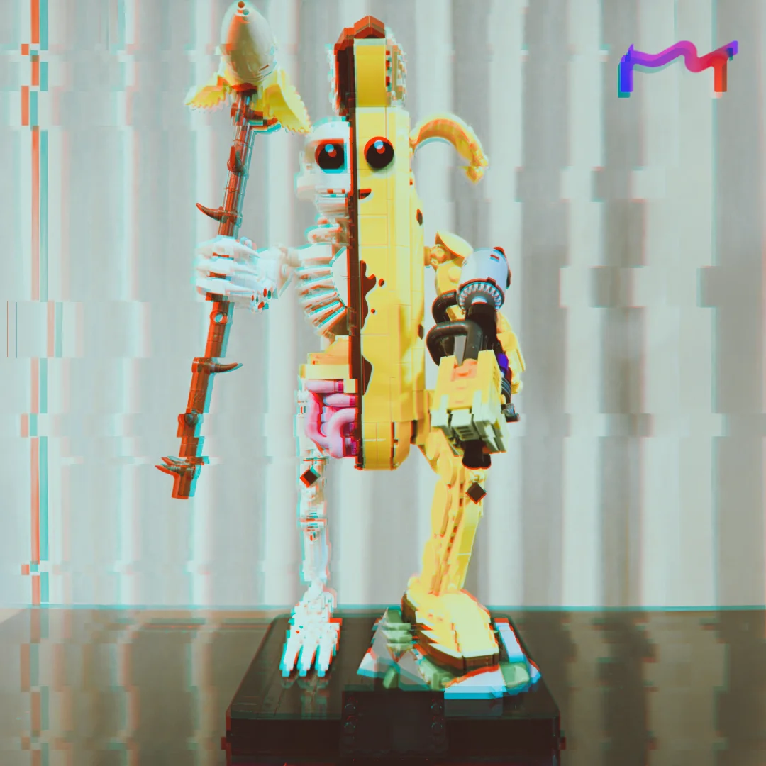 2026-new-1414pcs-banana-skeleton-character-style-figure-banana-man-building-blocks-puzzle-model-toys-for-birthday-ornament-gifts
