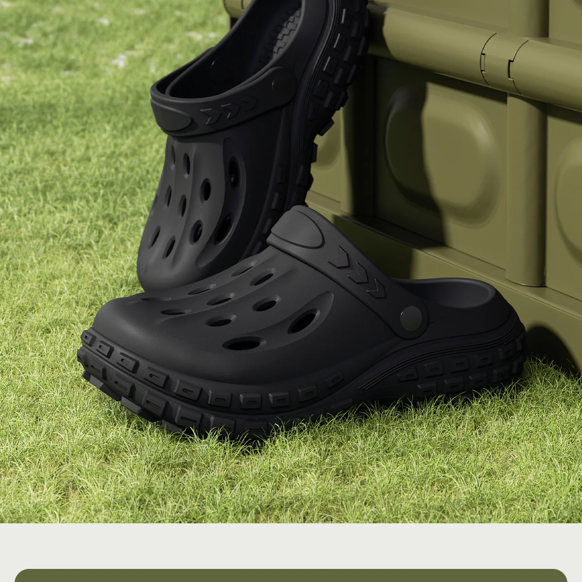EVA Unisex Loch Schuhe Erhöhte Dicke Unterseite Outdoor Hausschuhe Rutschfeste Atmungsaktive Sport Hausschuhe – Detail 2