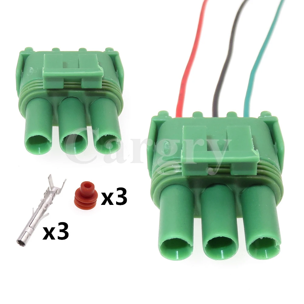 1 Set 3P 12020829 12015793 AC Assembly Automotive Sensor Waterproof Electric Cable Connector Green Car Sealed Adapter