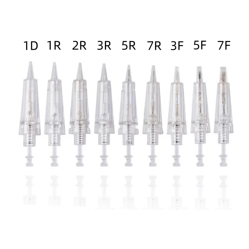 

10 шт., сменные иглы для байонетного картриджа Derma Pen, иглы для татуировки бровей и губ для MYM M7 N2 A1 A6 Nano, инструменты для перманентного макияжа