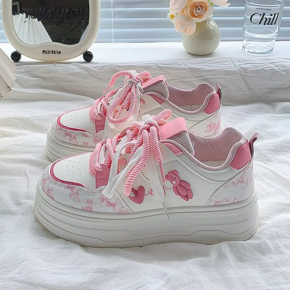 المرأة Thi Boted Rabbit Board oes تنوعا صيف 2025 جديد Sle الصليب الأزرق النسخة الكورية أحذية رياضية كاجوال #5