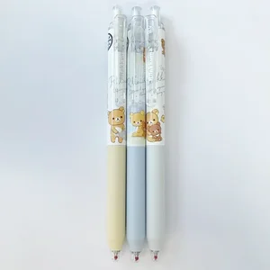 3 Buah Pena Gel Tekan AIHAO GP2212 Rilakkuma Pena Hitam Titik Halus 0.5 Mm untuk Jurnal Perlengkapan Siswa Sekolah Kawaii Alat Tulis 10 aksesoris rilakkuma penjualan terbaik - №