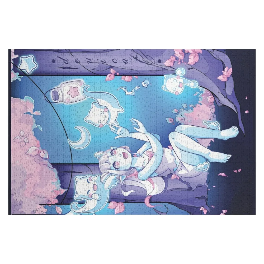 CandiCat Ghost Girl & Ghost Cats ? Variant 1 ? 2024 Jigsaw Puzzle Personalized Photo Gift Adult Wooden Custom Anime Puzzle