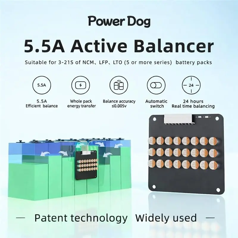 [B24B!】 Battery Pack 3S 5A Active Balancer Capacitor Equalizer For Li- For Lifepo4 LTO Batteries