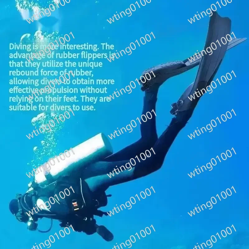 Professional Freediving Fins Deep Sea Scuba Diving Equipment Rubber Swim Fins for Snorkeling and Underwater Exploration Gear