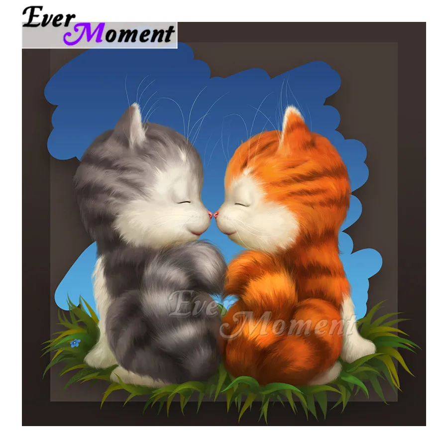 

Smile Cats Full Square Round Drill Mosaic Ever Moment Diamond Painting Picture Of Rhinestone Diamond Cross Stitch ASF1963