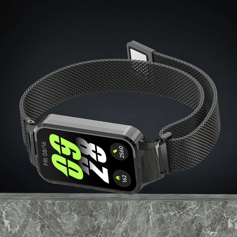 Magnetic loop for Xiaomi Smart Band 9 Active Strap Case Protector for redmi band 3 Bracelet for Redmi Smart Band 3 Metal Cover