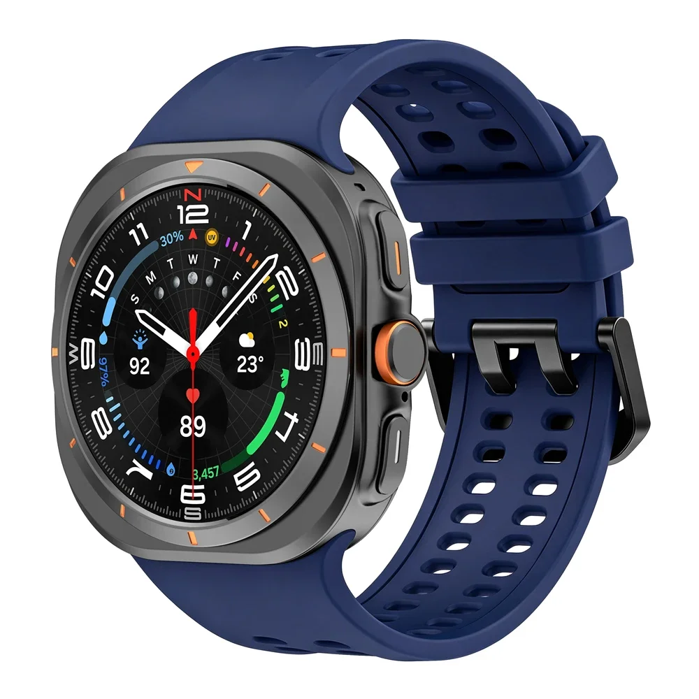 Armband für Samsung Galaxy Watch Ultra 2, 47mm Sport-Silikon-Ersatzarmband, atmungsaktives Armband, Galaxy Watch 2026 Ultra Zubehör – Detail 28