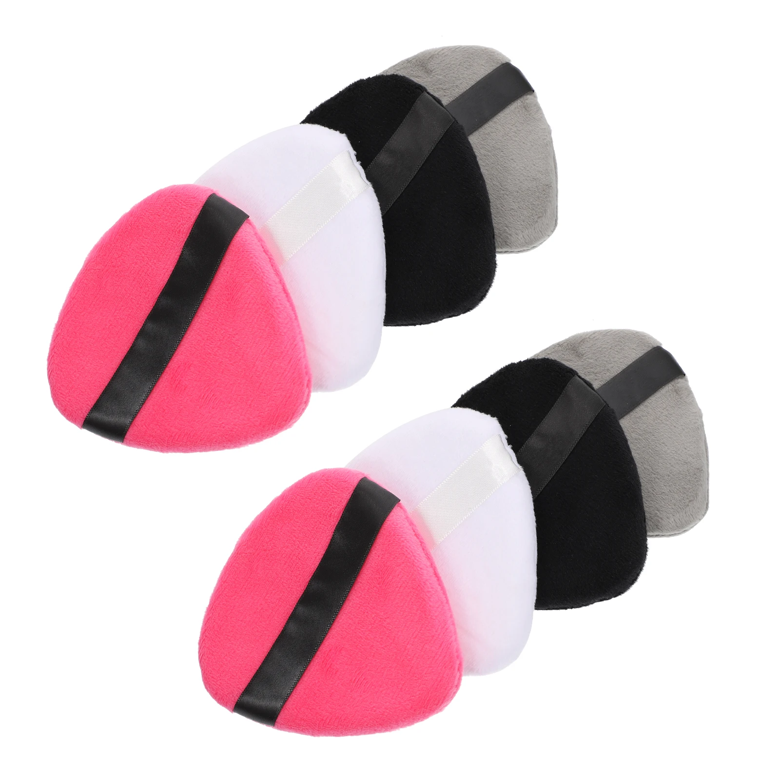 8-teiliges Kosmetik-Puderpad aus reiner Baumwolle, tropfenförmiges Make-up-Werkzeug, bequemer loser Puderquaste, loser Puff für Mädchengesicht