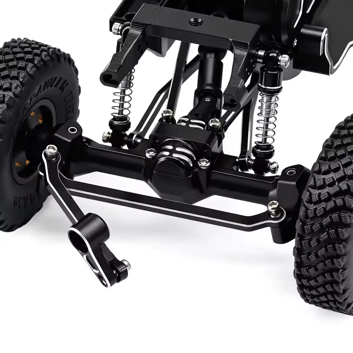 1/30 Upgrades Parts to 6X6 Chassis Set for SCX30 Cars V4 Wider +4mm BK: Black S: Silver