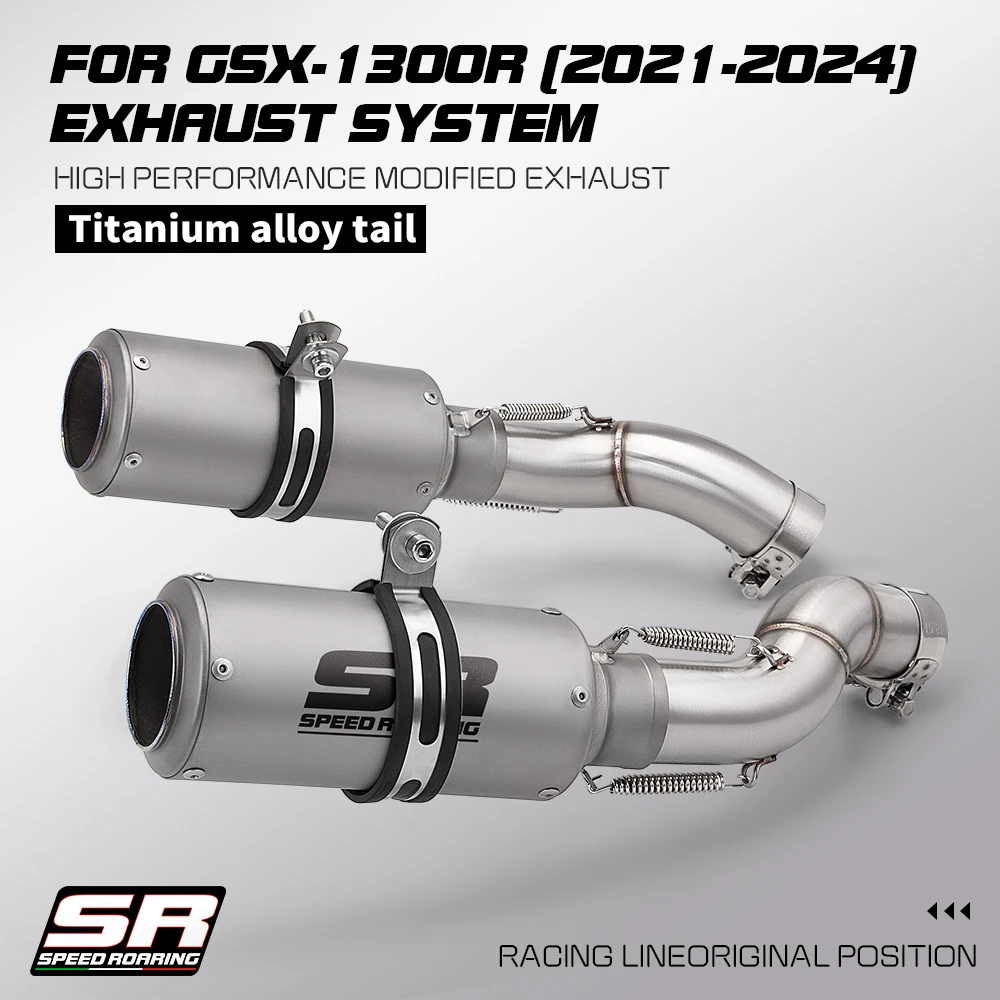 For Hayabusa GSXR 1300 GSXR1300 GSX 1300 R GEN 3 Motorcycle Exhaust Pipe Slip on 2021-2024