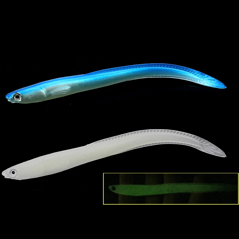 WEIHE 5pcs 14cm 6.3g Soft Fishing Lure Seabass Artificial Bait Electric Eel Shad Eel Needfish Fishing Tackle view 3