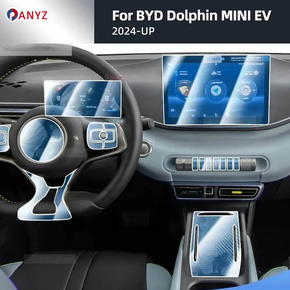 

Interior TPU For BYD Dolphin MINI EV Seagull 2024 Protective Film Cover Anti-Scratch Gearbox Panel Navigation Screen Automotive