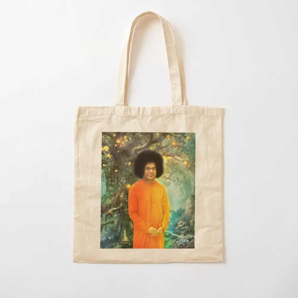 Sathya Sai - 2 Sathya's Corner Tote Bag حقيبة سوبر ماركت قابلة للطي حقائب قابلة لإعادة الاستخدام حمل حقيبة حقائب تسوق للرجال للنساء #2