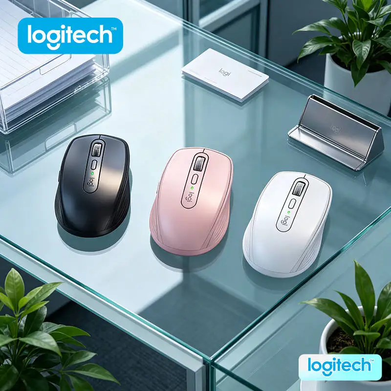 Logitech MX Anywhere 3S Ergonomic Mouse - 8K DPI, Hyper-Scroll, Silent Click, Travel-Friendly Build for Campus Professional