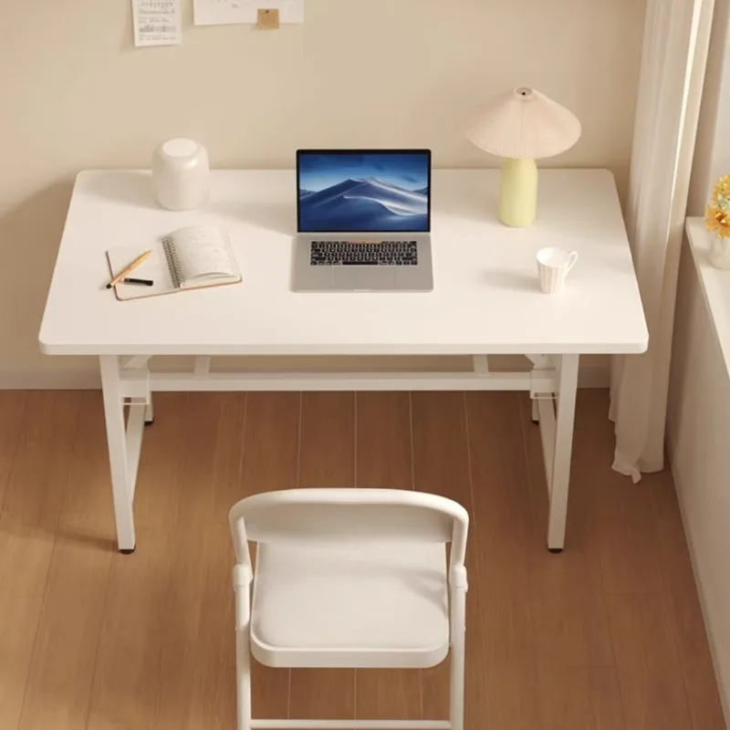 Foldable computer desk, desktop desk, office desk, bedroom cream-style study desk, office writing desk