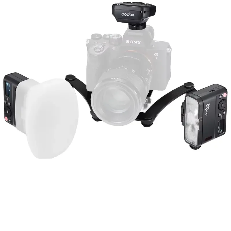 【CHIMU HOME】Wireless Dual Macro Flash Light With Diffuser MF12-DK1, For Insect & Macro Close-Up Photography