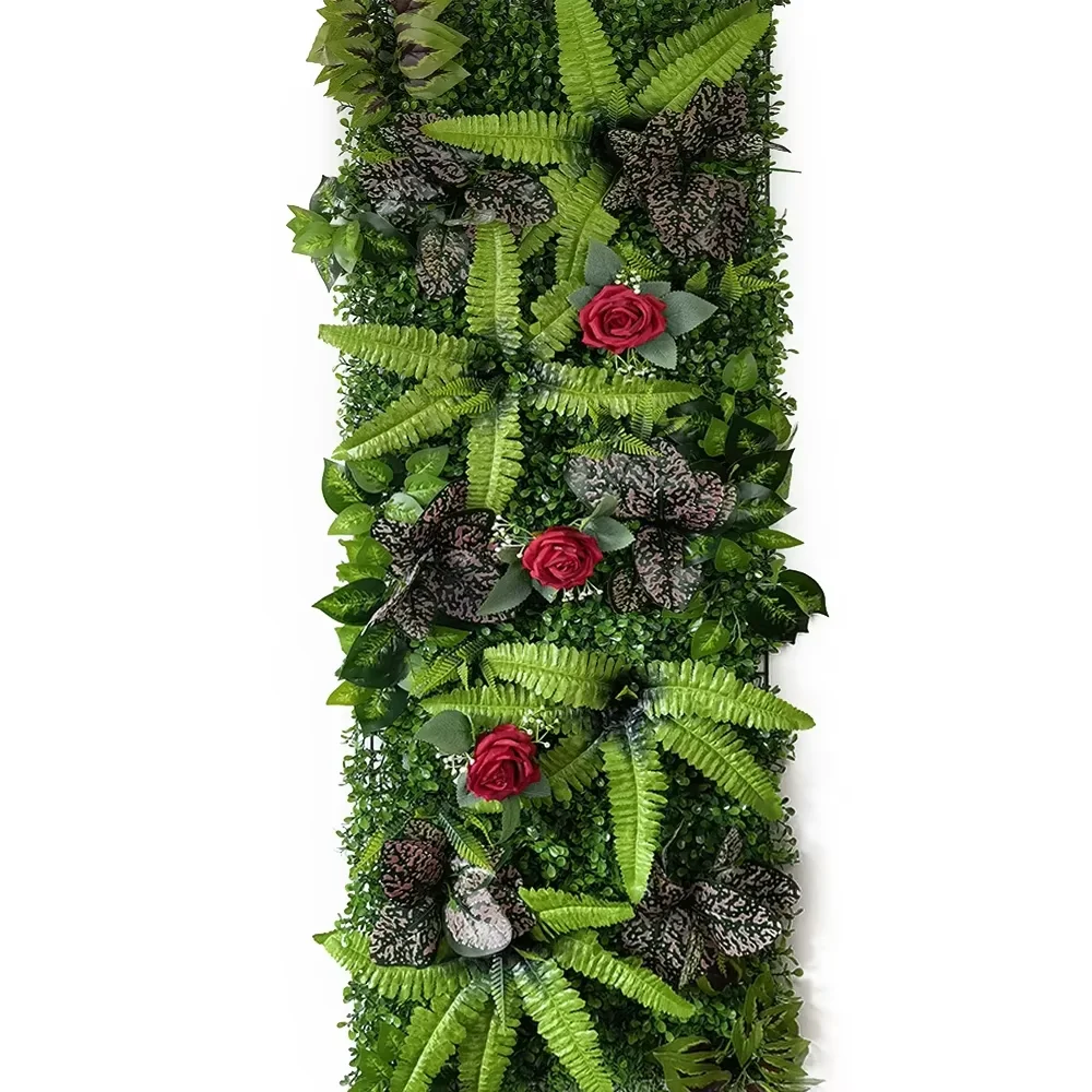 New Artificial Plants Grass Wall Panel Boxwood Hedge Faux Eucalyptus Greenery Backdrop Suitable for Outdoor Indoor Garden