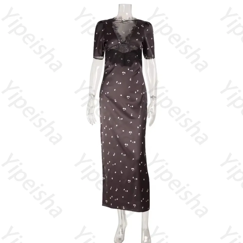 Maßgeschneiderte sexy modische Abendkleider mit V-Ausschnitt und halben Ärmeln, elegantes Spitzenkleid mit Aussparungen, exquisites, hochwertiges Ballkleid